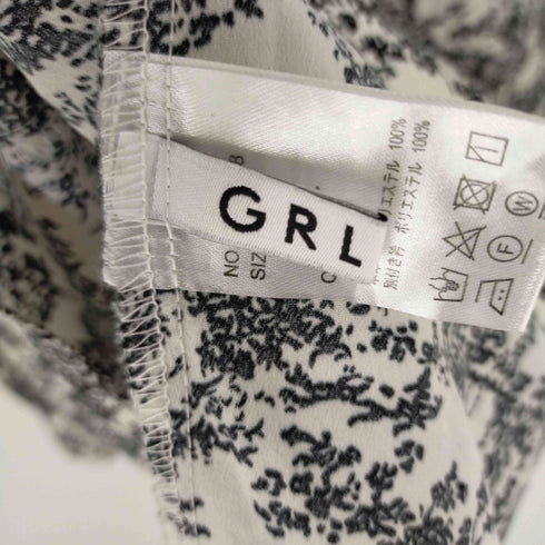 グレイル GRL ビッグカラー付き花柄パールボタンブラウス レディース JPN:L