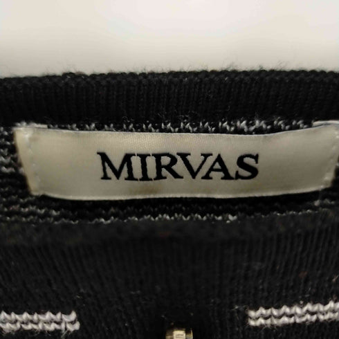 フルギ MIRVAS パールボタン パフスリーブアクリルニットトップス レディース