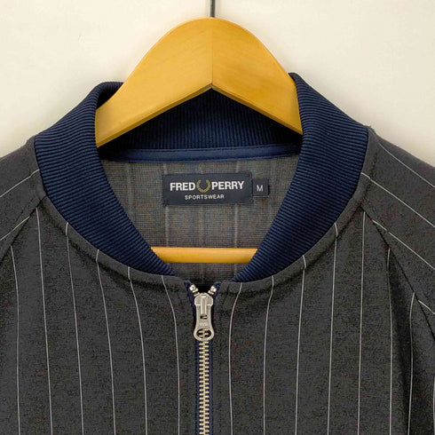 フレッドペリー FRED PERRY ピンストライプ ロゴ ブルゾン メンズ import:M