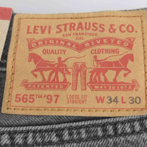 リーバイス Levis 565 LOOSE STRAIGHT ブラックデニムパンツ メンズ 34/30