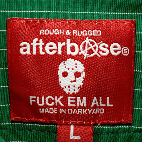 AFTERBASE ストライプ ワッペン 半袖シャツ メンズ import:L