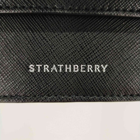 Strathberry ストラスベリ― EAST/WEST イーストウエストバッグ クロスボディ レザーハンドバッグ 2WAY ブラック レディース