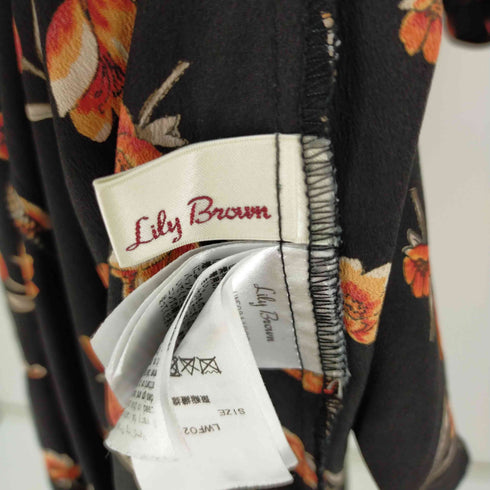 リリーブラウン Lily Brown カッティング花柄ワンピース レディース ONE SIZE