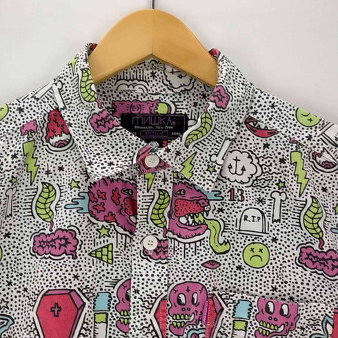 ミシカ MISHKA 総柄 半袖シャツ メンズ import:M