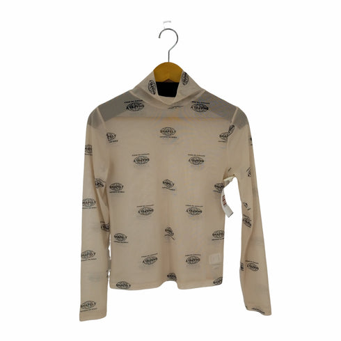 アナップ ANAP 23AW ロゴプリントシアーハイネックトップス パワーネット レディース FREE
