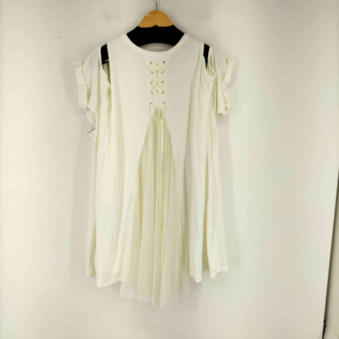 クレイミー Crayme フロント刺繍レイヤードトップス レディース