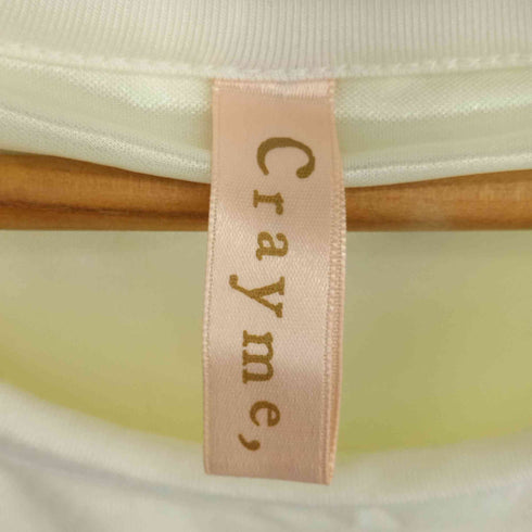 クレイミー Crayme フロント刺繍レイヤードトップス レディース
