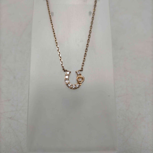 ヨンドシー 4℃ SILVER ホースシュー ミニハート ネックレス レディース