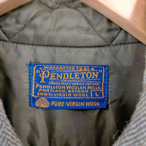 ペンドルトン PENDLETON 70-80s ボタンダウンヘリンボーンウールL/Sシャツ メンズ import:L