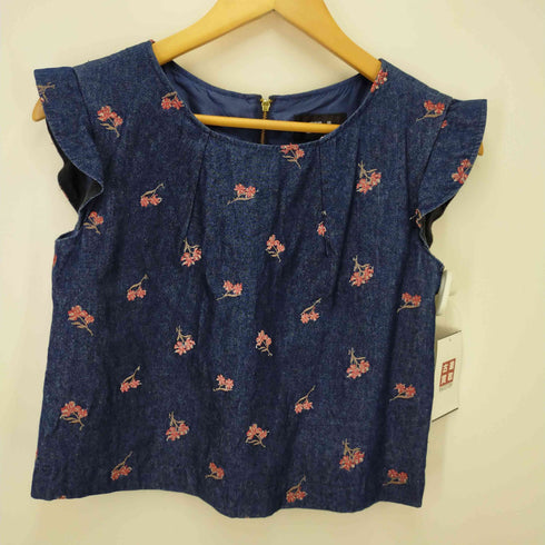 ジルスチュアート JILLSTUART フラワー 刺繍 デニムセットアップ レディース m