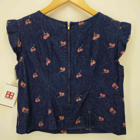 ジルスチュアート JILLSTUART フラワー 刺繍 デニムセットアップ レディース m