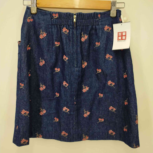 ジルスチュアート JILLSTUART フラワー 刺繍 デニムセットアップ レディース m