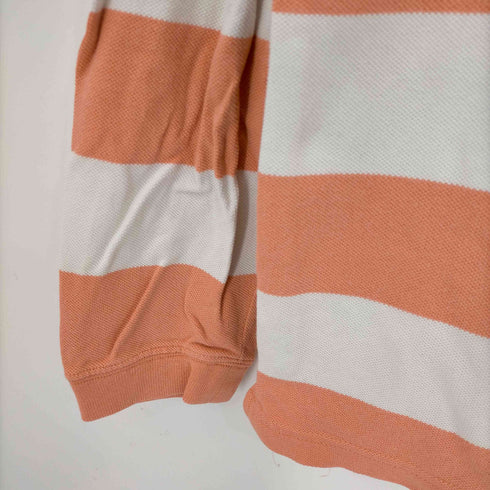 ラコステ LACOSTE DEVANLAY社製 ロゴ刺繍 ボーダー長袖ポロシャツ メンズ import:S
