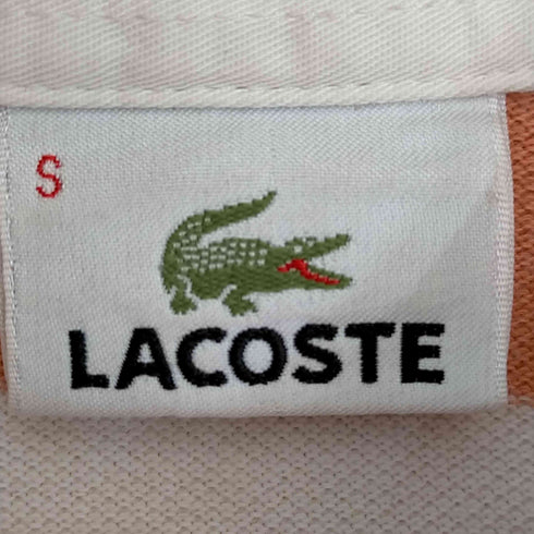 ラコステ LACOSTE DEVANLAY社製 ロゴ刺繍 ボーダー長袖ポロシャツ メンズ import:S