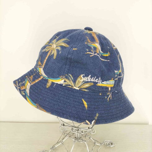 サブサエティ Subciety 総柄 ロゴ刺繍 バケットハット メンズ