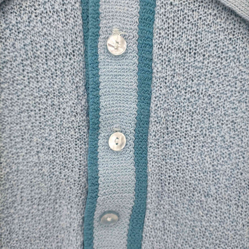 70S アクリルニットポロシャツ メンズ import:L