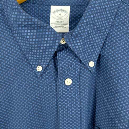 ブルックスブラザーズ BROOKS BROTHERS REGENT クローバー柄 L/S シャツ メンズ import:XL