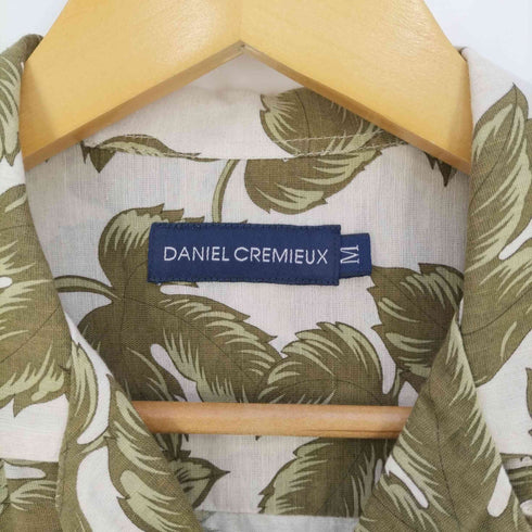 ダニエルクレミュ DANIEL CREMIEUX リーフ柄 コットンリネン オープンカラーシャツ メンズ JPN:M