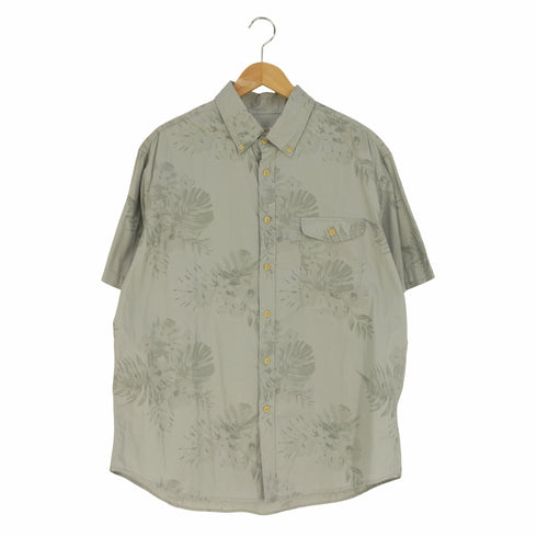 メローナ MERONA 植物柄 ボタンダウン コットンシャツ メンズ import:XL