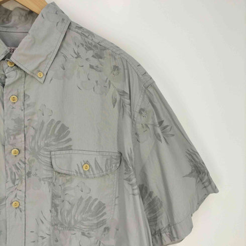 メローナ MERONA 植物柄 ボタンダウン コットンシャツ メンズ import:XL