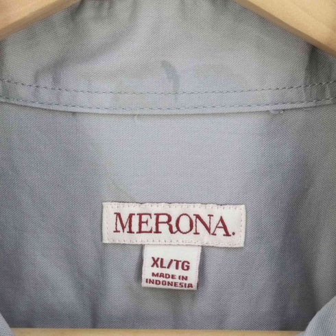 メローナ MERONA 植物柄 ボタンダウン コットンシャツ メンズ import:XL
