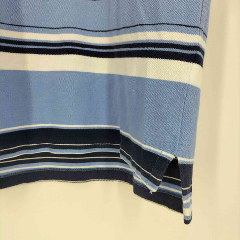 ポロバイラルフローレン Polo by RALPH LAUREN SLIM FIT ポニー刺繍 ボーダー コットンポロシャツ メンズ import:L