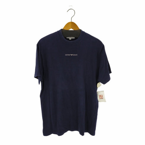 エンポリオアルマーニ EMPORIO ARMANI クルーネック フロントロゴ プリントカットソー メンズ FREE