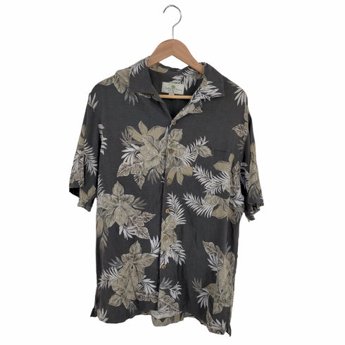 ISLAND SHARES シルク 開襟 アロハシャツ メンズ import:M