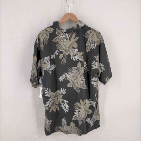 ISLAND SHARES シルク 開襟 アロハシャツ メンズ import:M