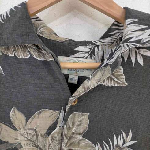 ISLAND SHARES シルク 開襟 アロハシャツ メンズ import:M