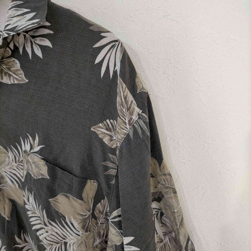 ISLAND SHARES シルク 開襟 アロハシャツ メンズ import:M