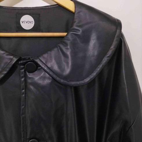 ケモノ KEMONO 2023SS Faux Leather Over Coat レザー オーバー コート レディース