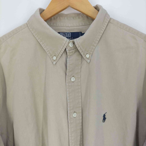 ポロバイラルフローレン Polo by RALPH LAUREN ポニー刺繍 コットンボタンダウンシャツ メンズ import:XXL