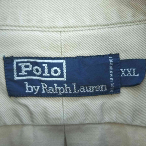 ポロバイラルフローレン Polo by RALPH LAUREN ポニー刺繍 コットンボタンダウンシャツ メンズ import:XXL