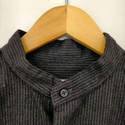 ランバンコレクション LANVIN COLLECTION ウールストライプシャツ メンズ import:M