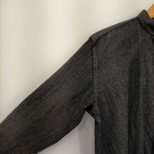 ランバンコレクション LANVIN COLLECTION ウールストライプシャツ メンズ import:M