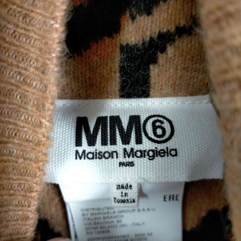 エムエムシックス メゾンマルジェラ MM6 Maison Margiela 20AW ゼブラ柄 ニット Zebra circular knit レディース import:S