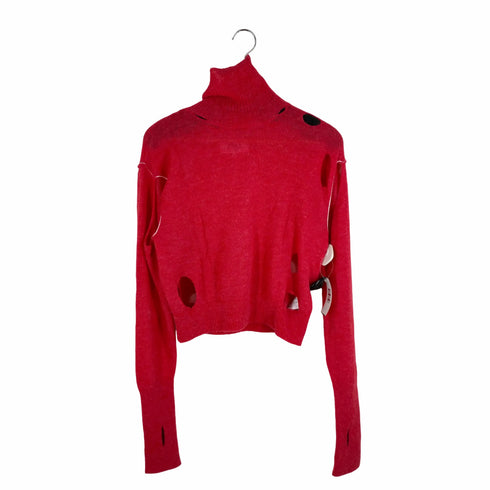 エムエムシックス メゾンマルジェラ MM6 Maison Margiela 22AW ダメージ ハイネックニット レディース JPN:XS