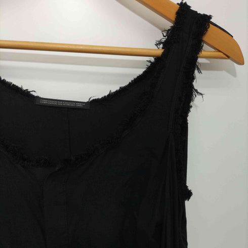 ヨウジヤマモト プリュスノアール YOHJI YAMAMOTO+NOIR 2020SS 変形デザイン 切りっぱなし レイヤード ノースリーブワンピース レディース JPN:1