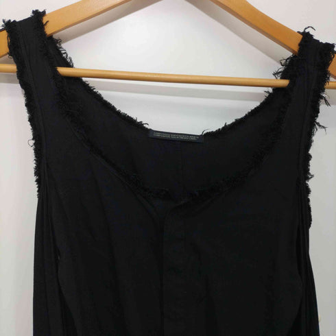ヨウジヤマモト プリュスノアール YOHJI YAMAMOTO+NOIR 2020SS 変形デザイン 切りっぱなし レイヤード ノースリーブワンピース レディース JPN:1