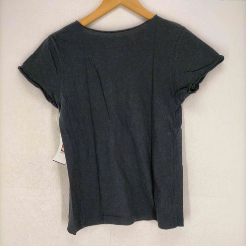 カットオフ加工バンドTシャツ レディース