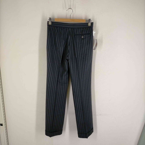 ラルフローレン アールエル RALPH RL LAUREN ストライプ柄 ウール混 セミフレアパンツ レディース W61