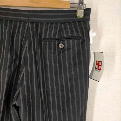 ラルフローレン アールエル RALPH RL LAUREN ストライプ柄 ウール混 セミフレアパンツ レディース W61