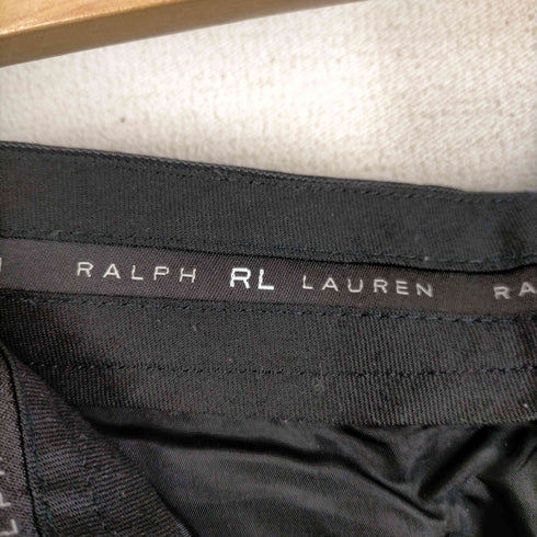 ラルフローレン アールエル RALPH RL LAUREN ストライプ柄 ウール混 セミフレアパンツ レディース W61