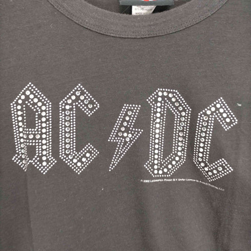 ©2005 ラインストーンクルーネックバンドTシャツ レディース JPN:M