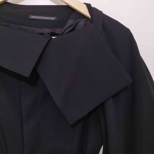 ヨウジヤマモト Yohji Yamamoto 2019AW FC-D32-100 変形レイヤード ウールギャバ ロングコート レディース JPN:2