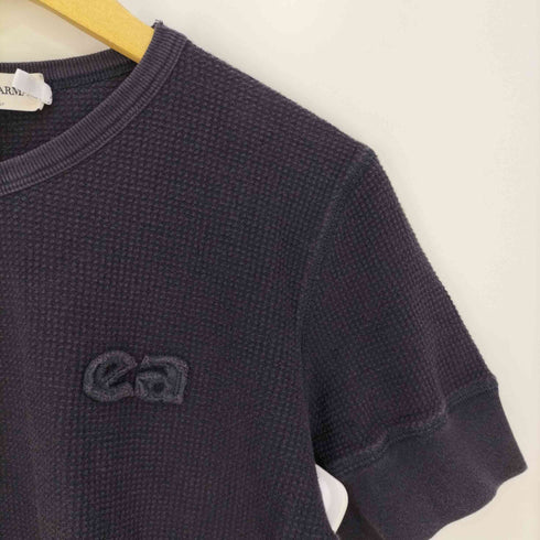 エンポリオアルマーニ EMPORIO ARMANI イタリア製 3D刺繍ロゴ Vネック ワッフルTシャツ メンズ import:M