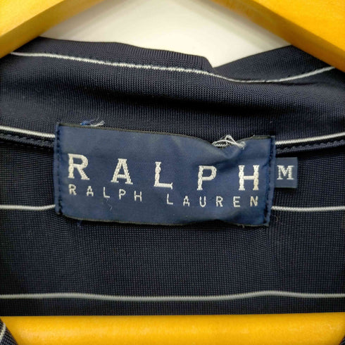 ラルフローレン RALPH LAUREN ナイロンボーダーオープンカラーシャツ レディース import:M