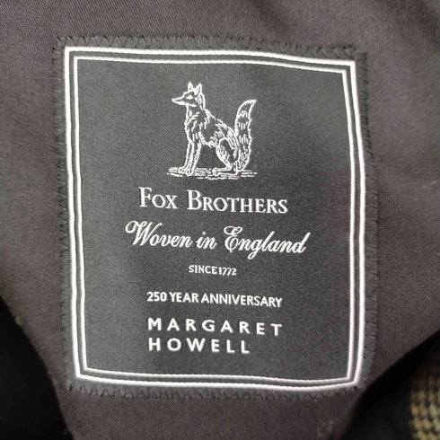 マーガレットハウエル MARGARET HOWELL FOX BROTHERS 250year anniversary 千鳥格子 2Bシングルテーラードジャケット メンズ M