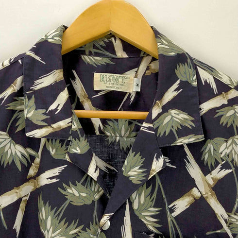 {NEWT MADE IN HAWAII ヤシの木 開襟 アロハシャツ メンズ import:M